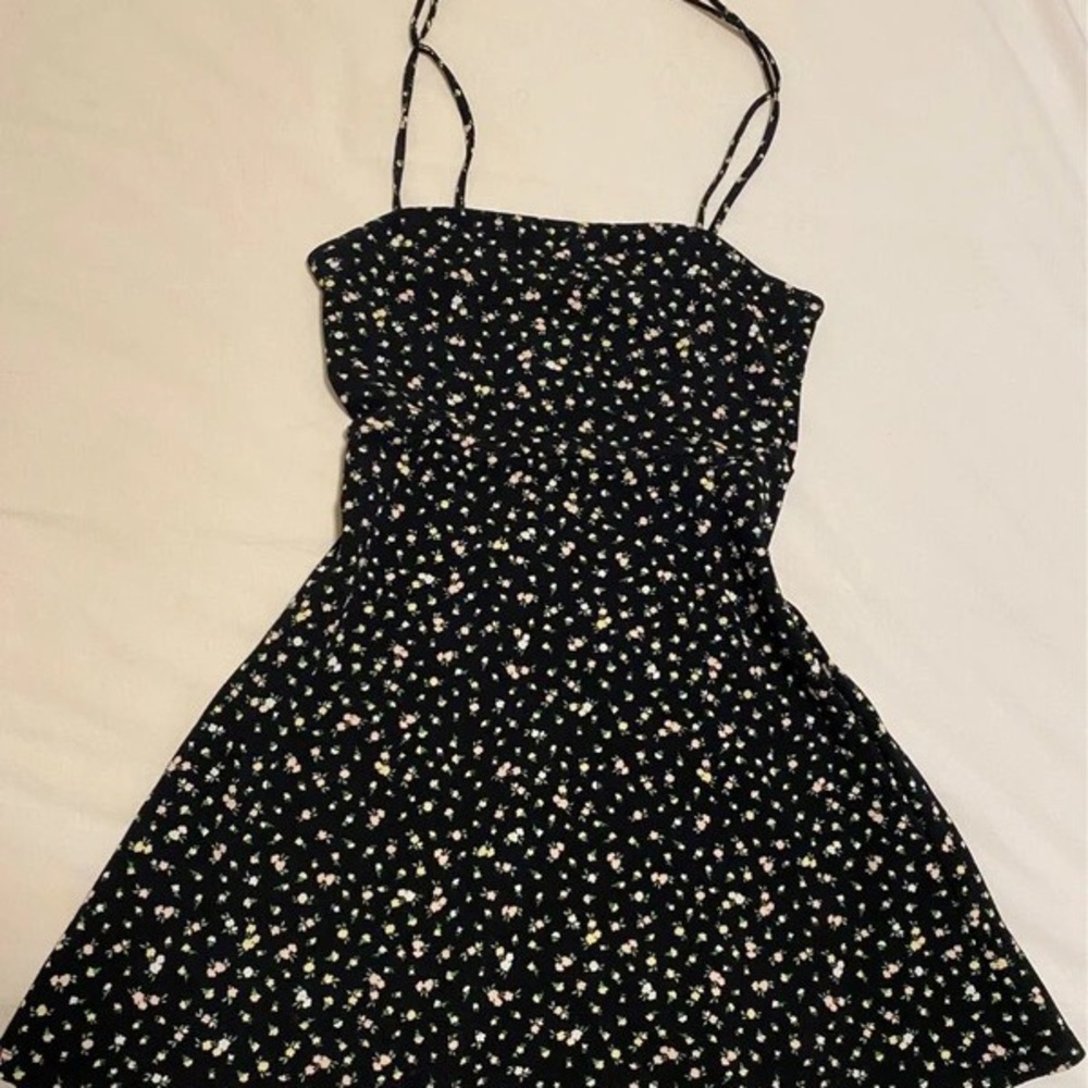 Forever 21 Strapless Dress with Floral Pattern